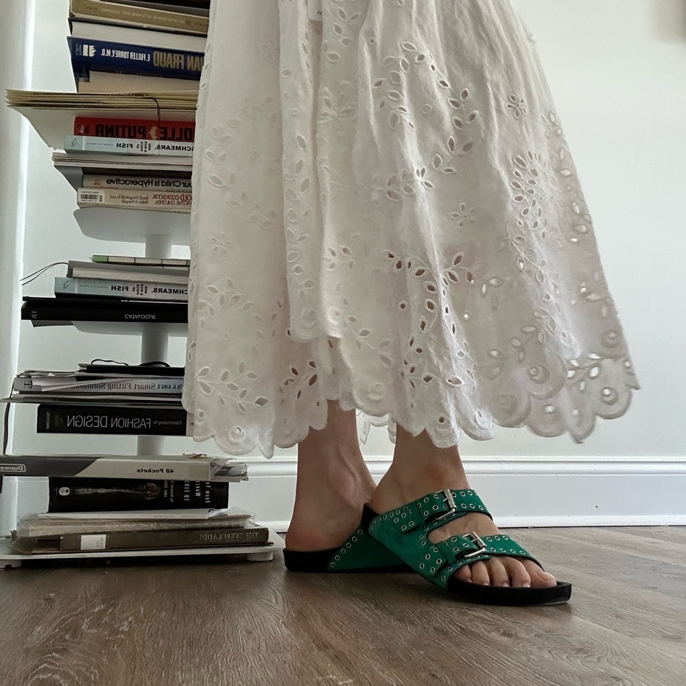 Isabel Marant Lennyo Sandals Green size 41 with box